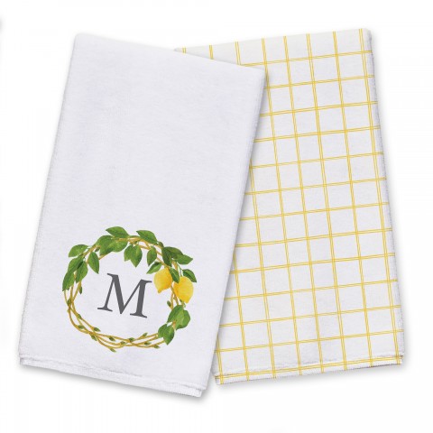 Monogram Lemon Wreath Textiles Collection