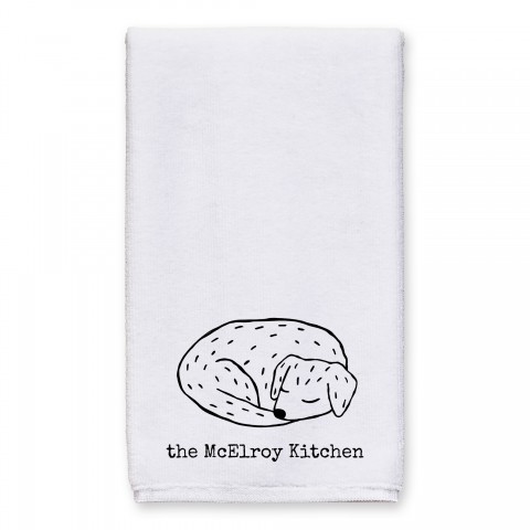 Dog Kitchen 16x25 Personalized Towel