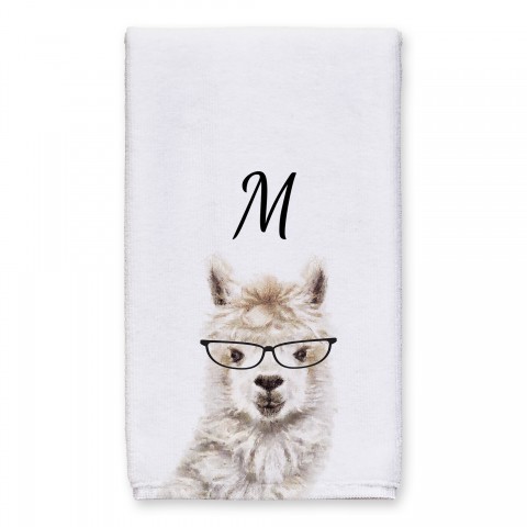 Monogram Llama Glasses 16x25 Personalized Towel