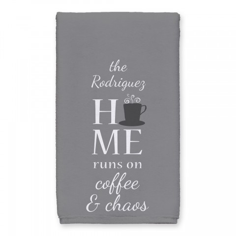 Coffee and Chaos 16x25 Personalized Towel