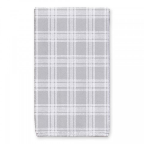 Grey Plaid Pattern 16x25 Towel