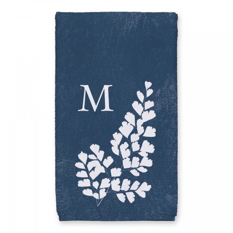 Pressed Fern Monogram 16x25 Personalized Towel