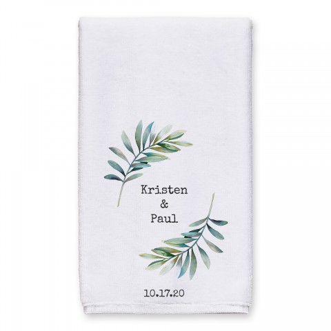 Painty Leaves 16x25 Personalized Towel