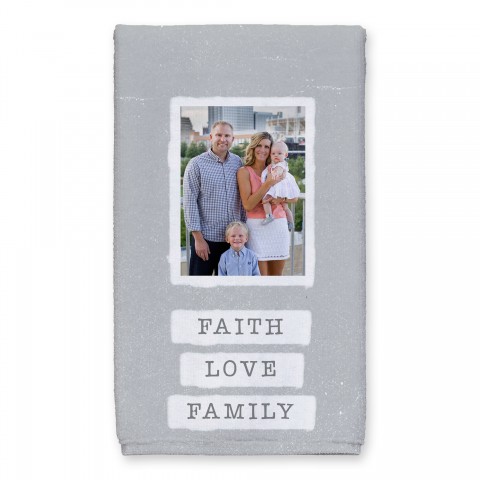 Faith Love Family 16x25 Personalized Towel
