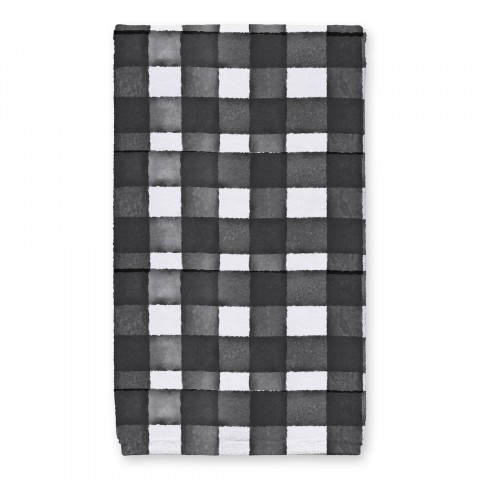 Black and White Plaid 16x25 Towel