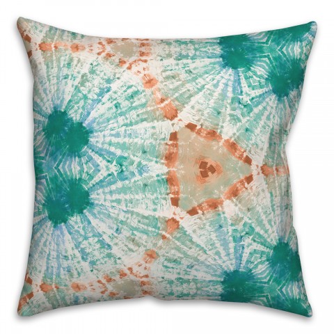 Painted Blue and Orange Pattern 20x20 Indoor / Outdoor Pillow