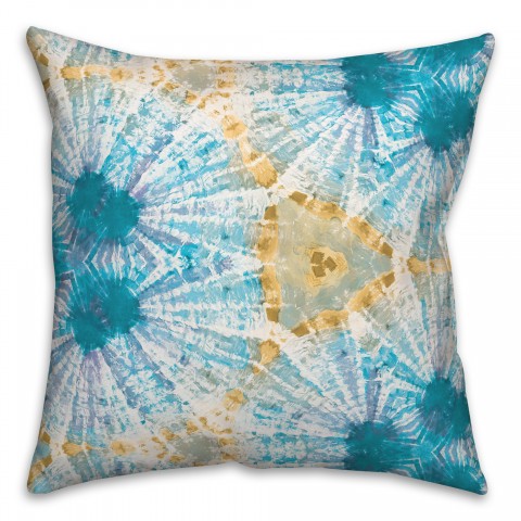 Painted Blue and Yellow Pattern 20x20 Indoor / Outdoor Pillow