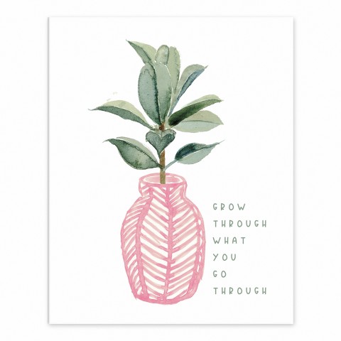 Grow Through with Plant 8x10 Tabletop Canvas