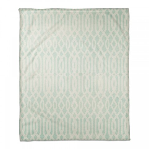 Teal Watercolor Pattern 50x60 Coral Fleece Blanket
