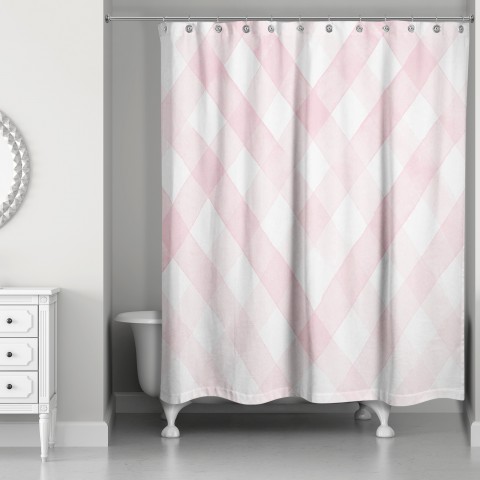 Blush Woven Rug Pattern 71x74 Shower Curtain