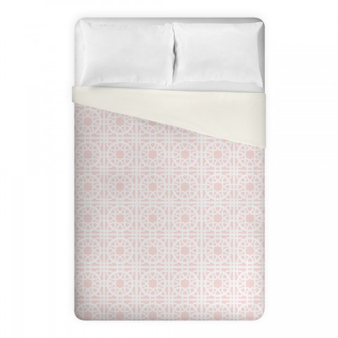 Geo Tile Pink Pattern Duvet
