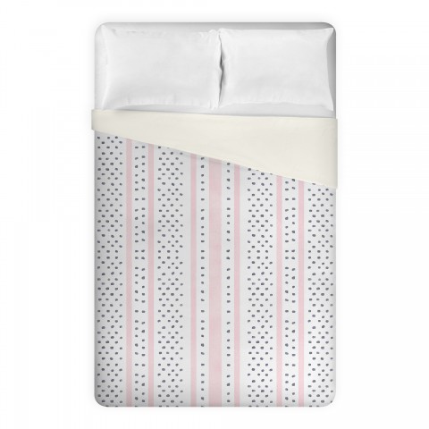 Blush and Navy Watercolor Pattern Duvet