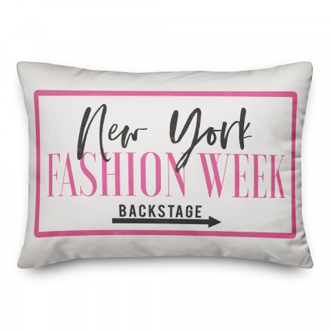 New York Fashion Week Design 14x20 Spun Poly Pillow