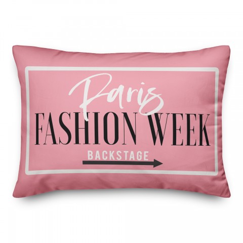 Paris Fashion Week Design 14x20 Spun Poly Pillow