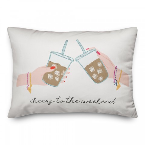 Cheers to the Weekend Iced Coffee 14x20 Spun Poly Pillow
