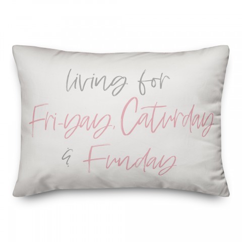 Friyay Caturday Funday 14x20 Spun Poly Pillow