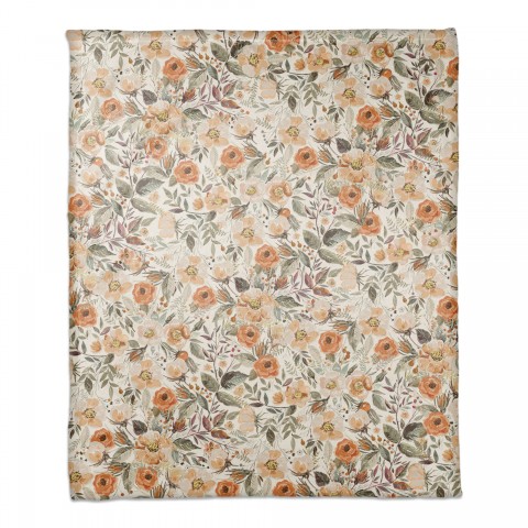 Fall Flowers Pattern 50x60 Coral Fleece Blanket