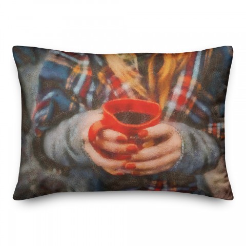 Fall Cuppa Joe 14x20 Spun Poly Pillow