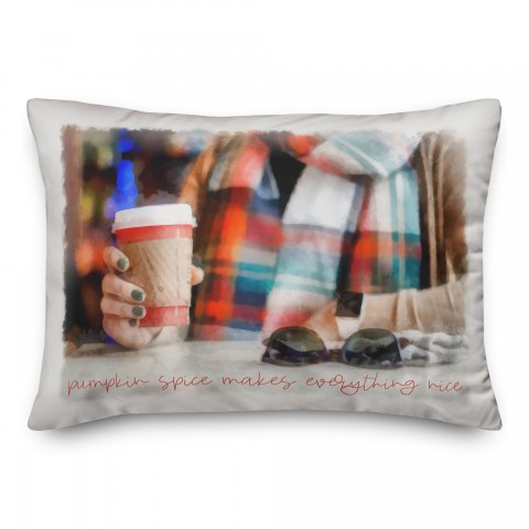 Pumpkin Spice Makes Everything Nice 14x20 Spun Poly Pillow