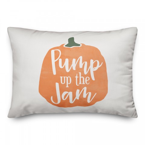 Pump on the Jam Pumpkin 14x20 Spun Poly Pillow