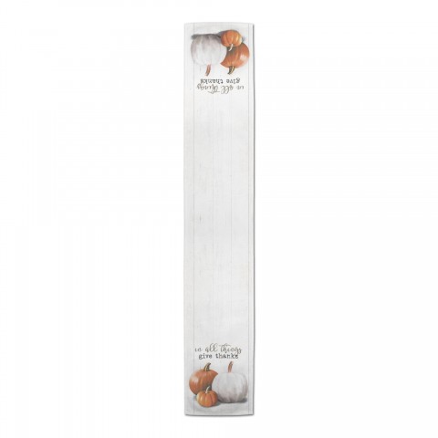 In All Thing Give Thanks Pumpkins 16x72 Poly Twill Table Runner