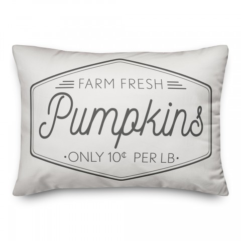 Farm Fresh Pumpkins Sign 14x20 Spun Poly Pillow