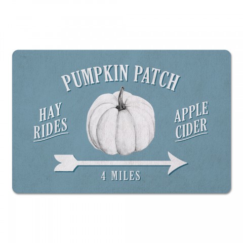 Blue Pumpkin Patch Arrow Design 27x18 Floor Mat