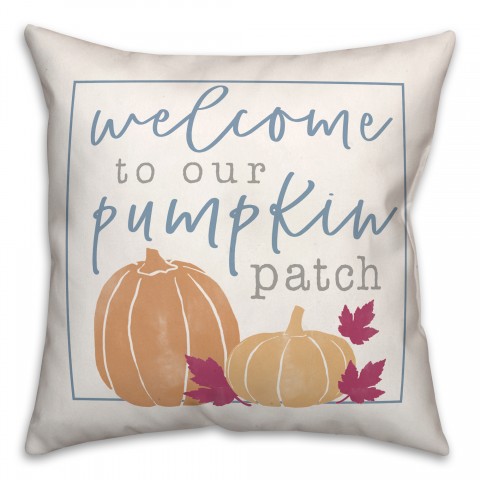 Welcome to our Pumpkin Patch Blue 18x18 Spun Poly Pillow