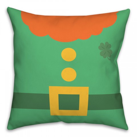 Leprechaun Suit Print 18x18 Spun Poly Pillow