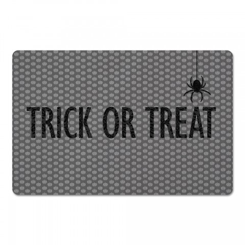 Black and White Trick or Treat 27x18 Floor Mat