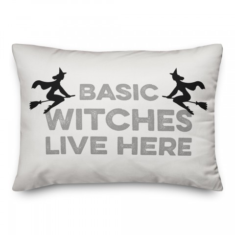 Basic Witches Live Here 14x20 Spun Poly Pillow