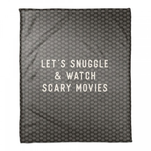 Snuggle and Watch Scary Movies 50x60 Coral Fleece Blanket