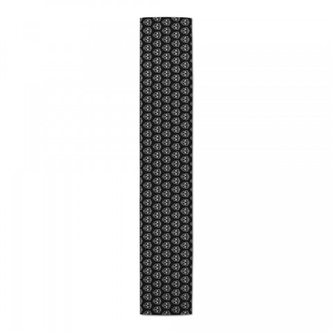 Black and White Skull Pattern 16x90 Poly Twill Table Runner