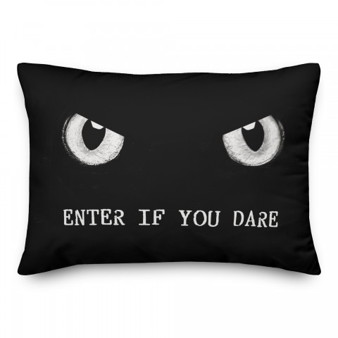 Enter If You Dare Eyes 14x20 Spun Poly Pillow