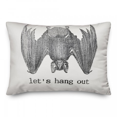 Lets Hang Out Bat 14x20 Spun Poly Pillow