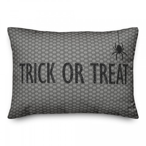 Black and White Trick or Treat 14x20 Spun Poly Pillow