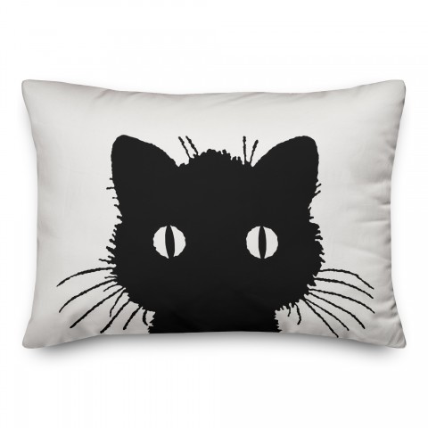 Vintage Black Cat 14x20 Spun Poly Pillow