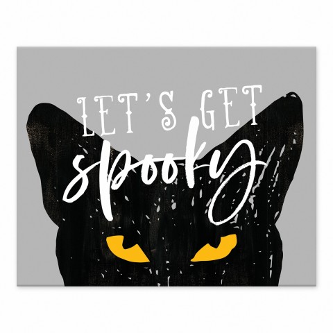 Lets Get Spooky Cat 8x10 Tabletop Canvas