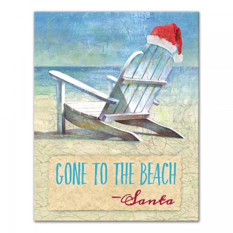 Gone to the Beach 11x14 Canvas Wall Art