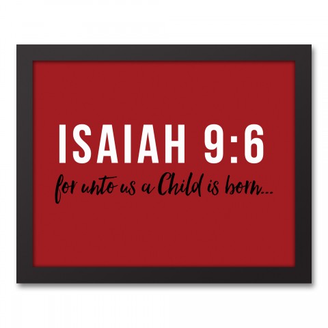 Isaiah 9:6 11x14 Black Framed Canvas