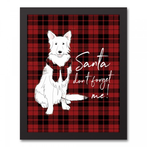 Santa Don't Forget Me 11x14 Black Framed Canvas
