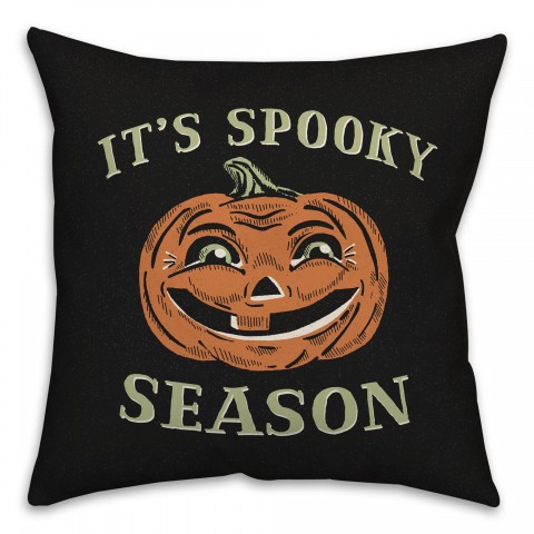 Retro Pumpkin Spooky Season 18x18 Spun Poly Pillow