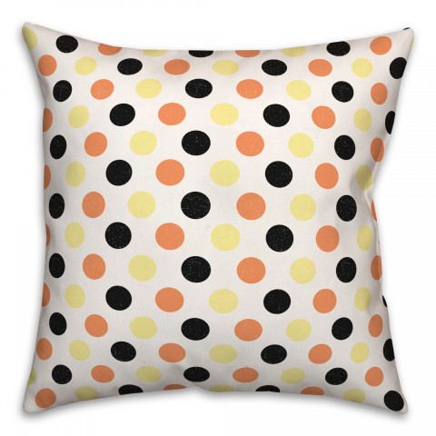 Retro Polka Dots Pattern 18x18 Spun Poly Pillow