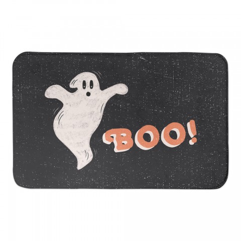 Retro Ghost Boo 34x21 Bath Mat