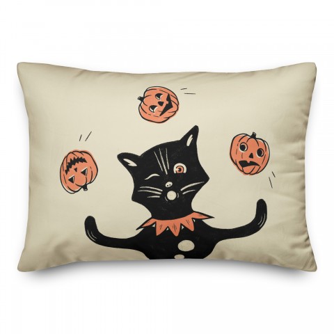 Juggling Cat 14x20 Spun Poly Pillow