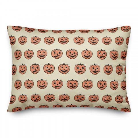 Trick or Treat Pumpkins Pattern 14x20 Spun Poly Pillow