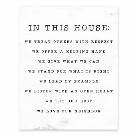 In This House 8x10 Tabletop Canvas