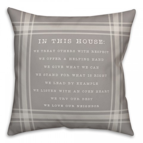 In This House 18x18 Spun Poly Pillow