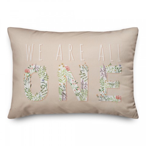 We Are All One 14x20 Spun Poly Pillow