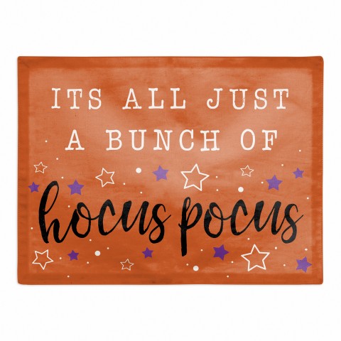 Bunch of Hocus Pocus Orange and Purple Stars 18x14 Poly Twill Placemat